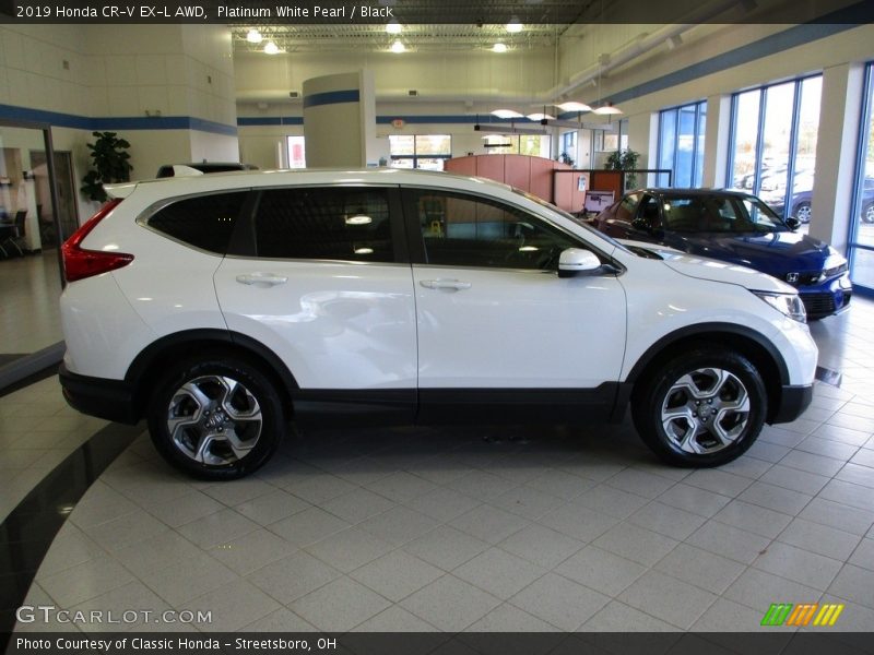 Platinum White Pearl / Black 2019 Honda CR-V EX-L AWD