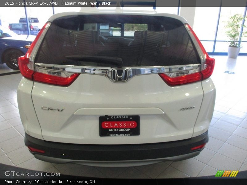 Platinum White Pearl / Black 2019 Honda CR-V EX-L AWD