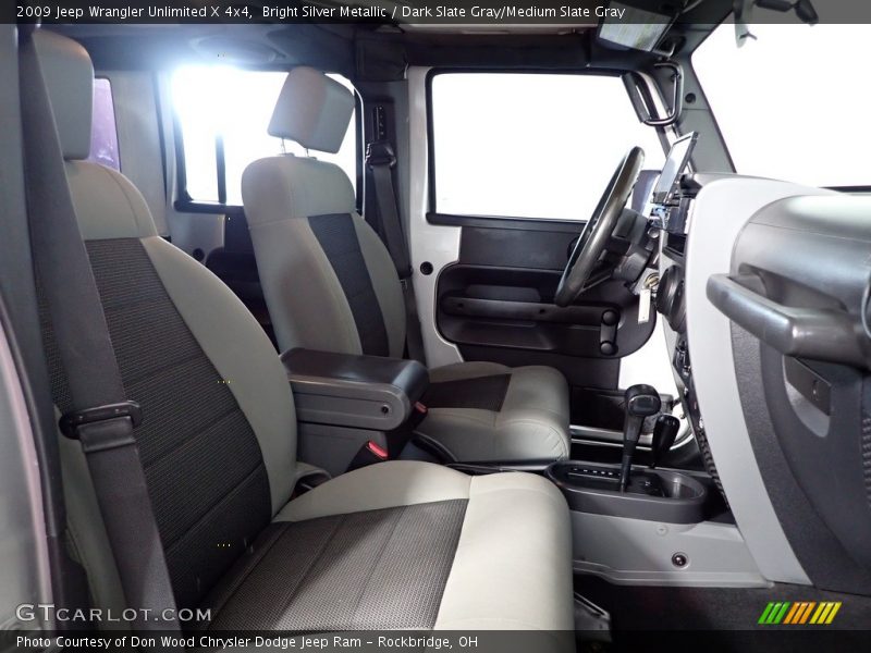 Bright Silver Metallic / Dark Slate Gray/Medium Slate Gray 2009 Jeep Wrangler Unlimited X 4x4