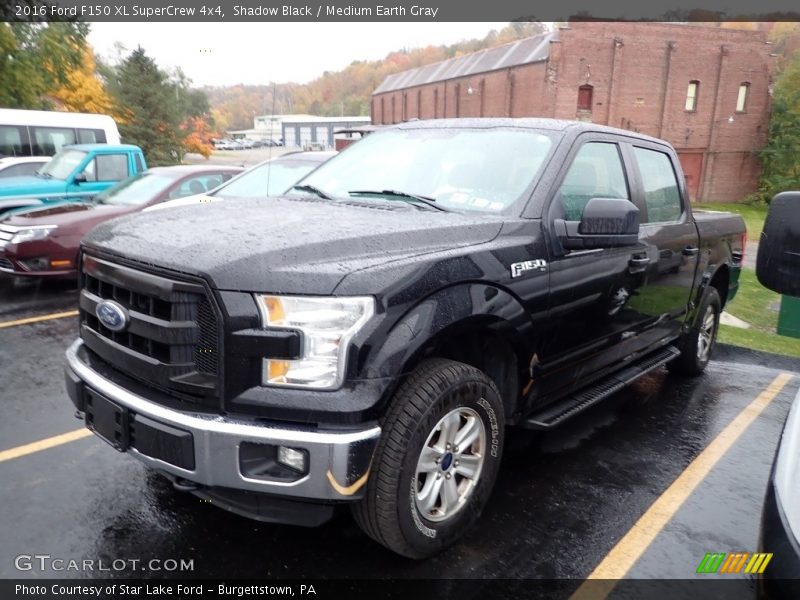 Shadow Black / Medium Earth Gray 2016 Ford F150 XL SuperCrew 4x4