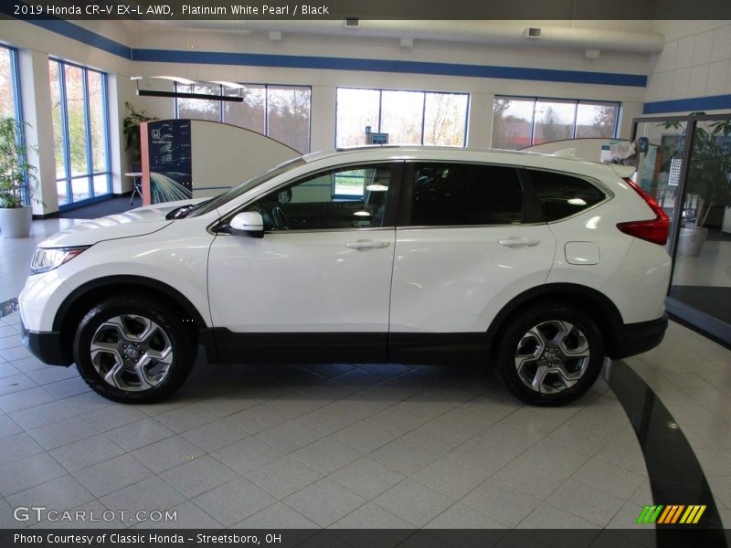 Platinum White Pearl / Black 2019 Honda CR-V EX-L AWD