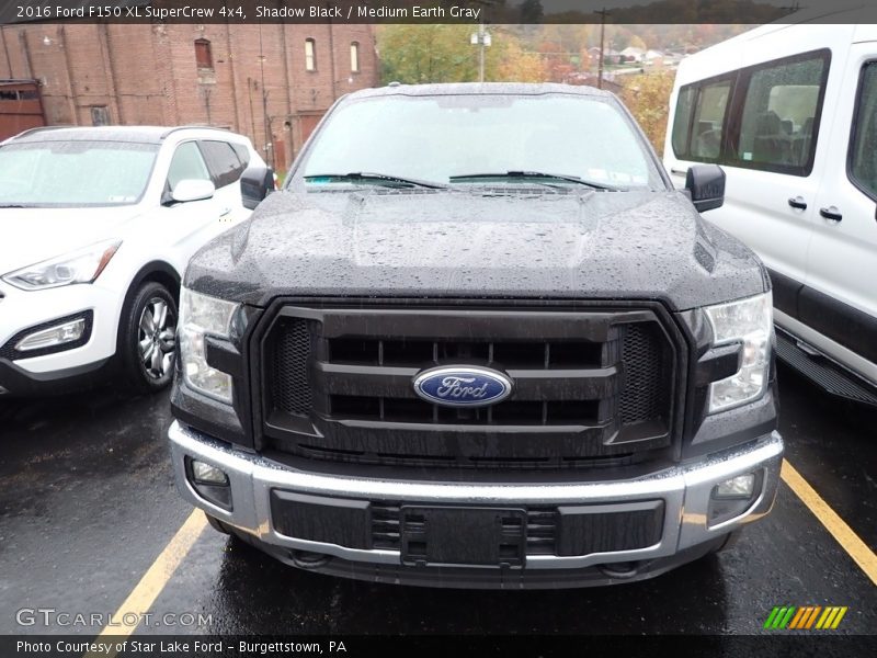 Shadow Black / Medium Earth Gray 2016 Ford F150 XL SuperCrew 4x4