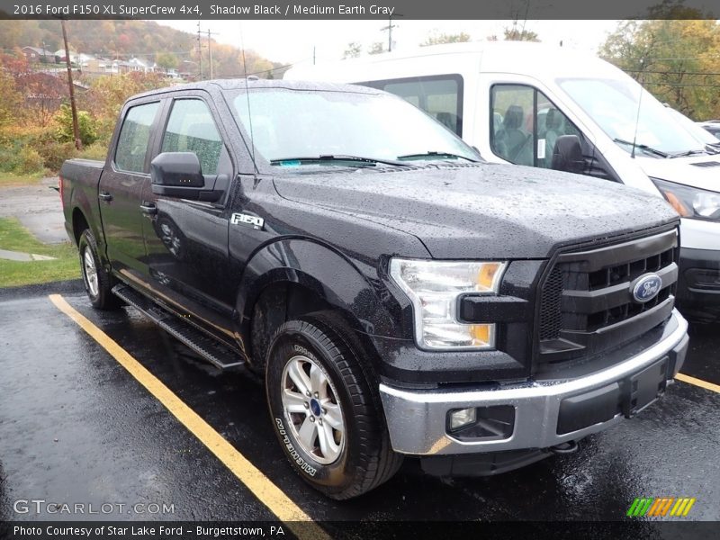 Shadow Black / Medium Earth Gray 2016 Ford F150 XL SuperCrew 4x4