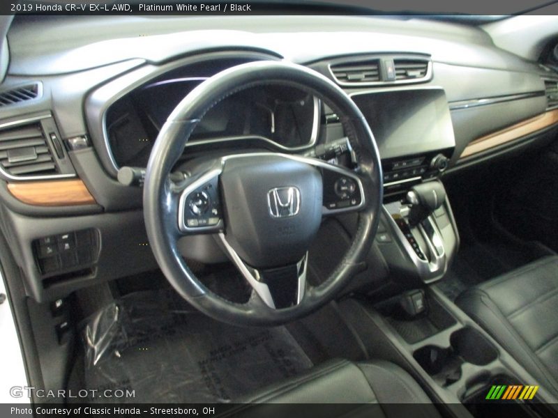 Platinum White Pearl / Black 2019 Honda CR-V EX-L AWD