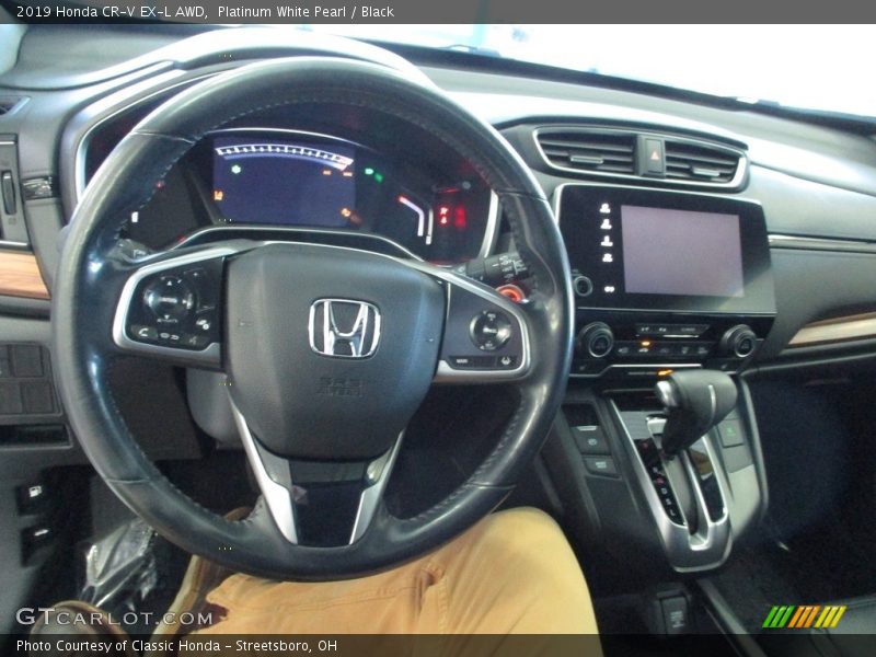 Platinum White Pearl / Black 2019 Honda CR-V EX-L AWD