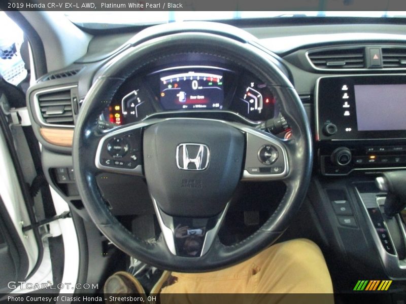 Platinum White Pearl / Black 2019 Honda CR-V EX-L AWD