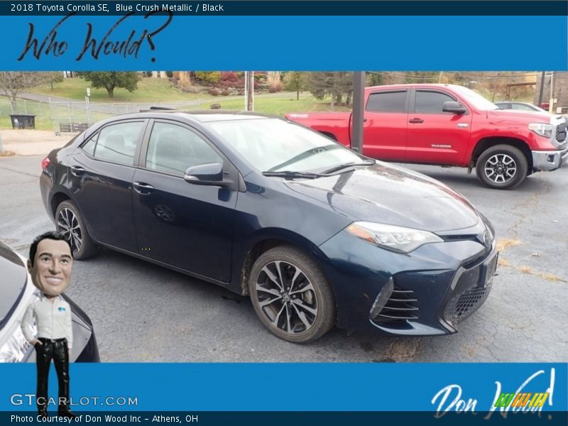 Blue Crush Metallic / Black 2018 Toyota Corolla SE