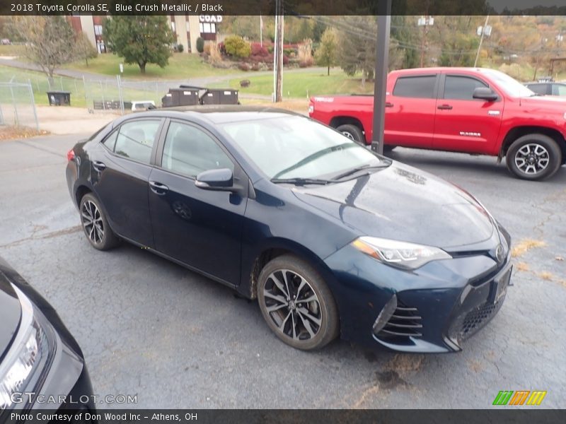 Blue Crush Metallic / Black 2018 Toyota Corolla SE