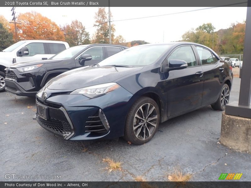 Blue Crush Metallic / Black 2018 Toyota Corolla SE