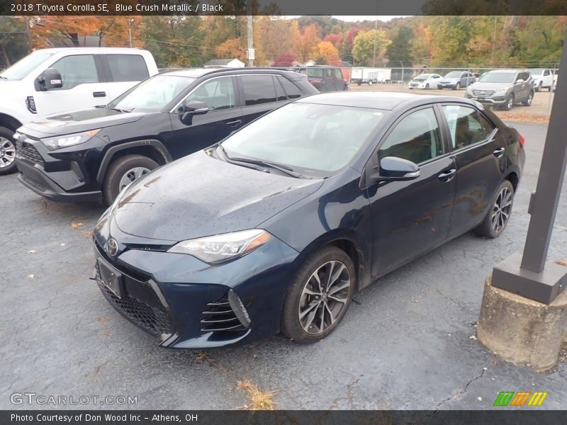 Blue Crush Metallic / Black 2018 Toyota Corolla SE