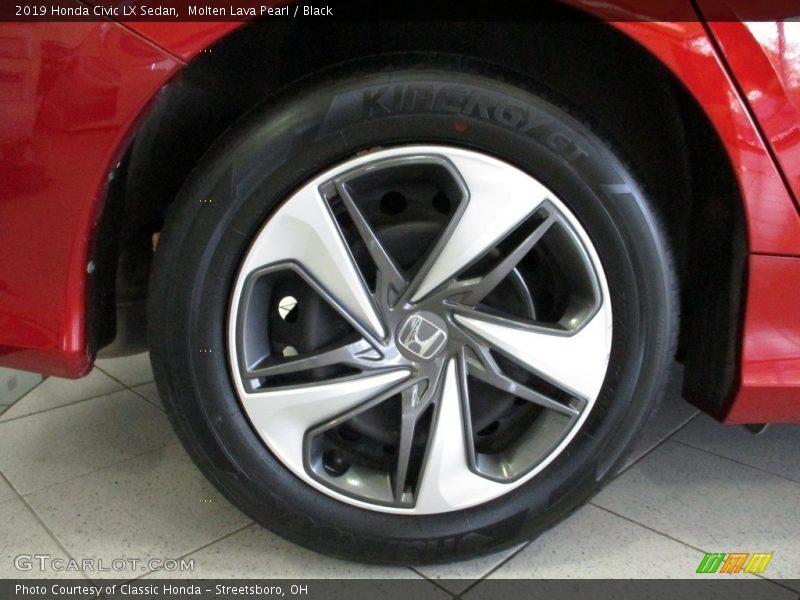 Molten Lava Pearl / Black 2019 Honda Civic LX Sedan