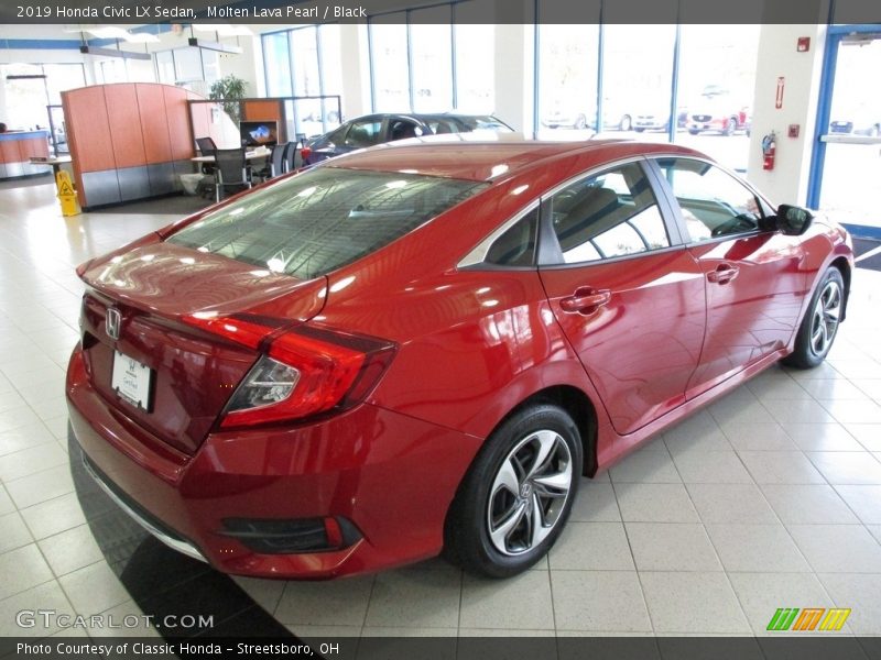 Molten Lava Pearl / Black 2019 Honda Civic LX Sedan