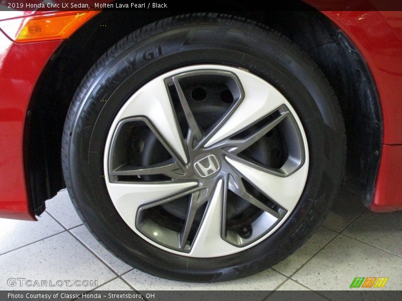Molten Lava Pearl / Black 2019 Honda Civic LX Sedan