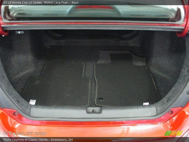 Molten Lava Pearl / Black 2019 Honda Civic LX Sedan