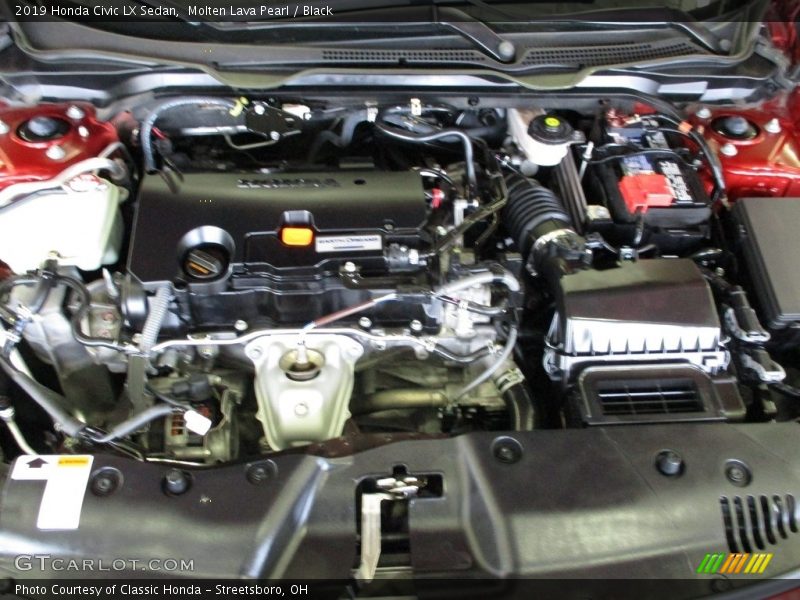 Molten Lava Pearl / Black 2019 Honda Civic LX Sedan