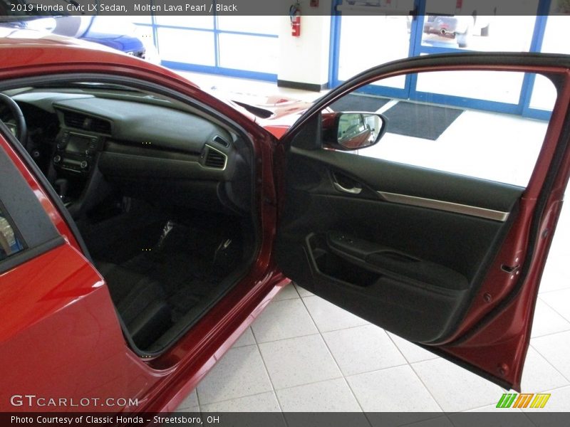 Molten Lava Pearl / Black 2019 Honda Civic LX Sedan