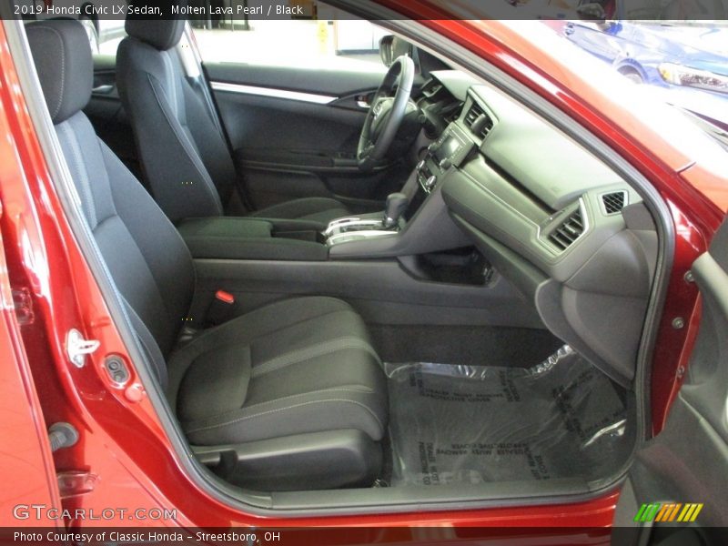 Molten Lava Pearl / Black 2019 Honda Civic LX Sedan