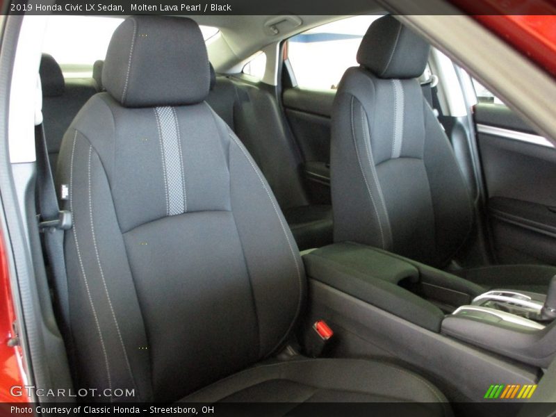 Molten Lava Pearl / Black 2019 Honda Civic LX Sedan