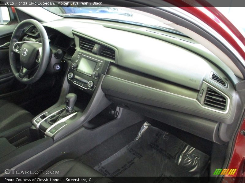Molten Lava Pearl / Black 2019 Honda Civic LX Sedan
