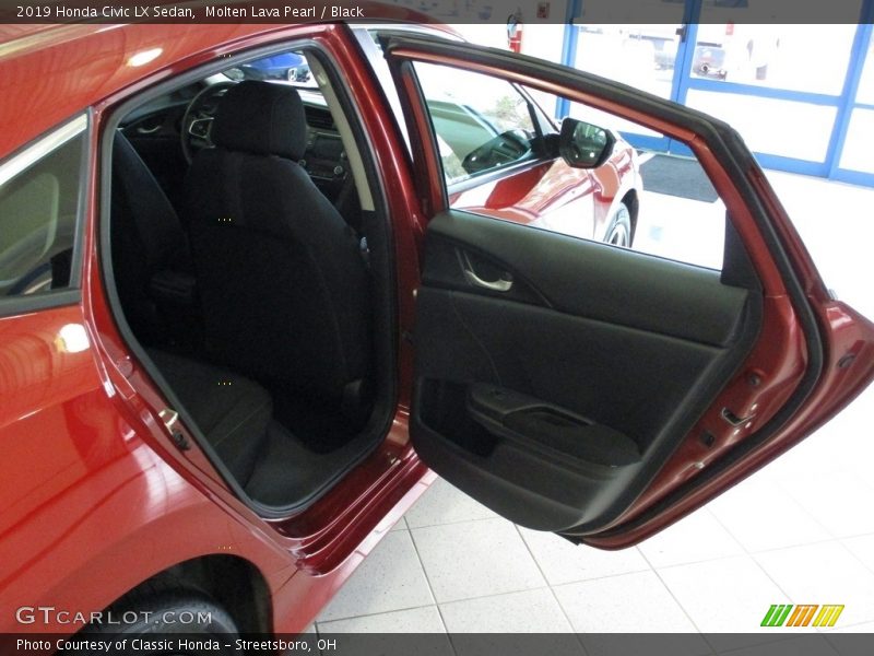Molten Lava Pearl / Black 2019 Honda Civic LX Sedan