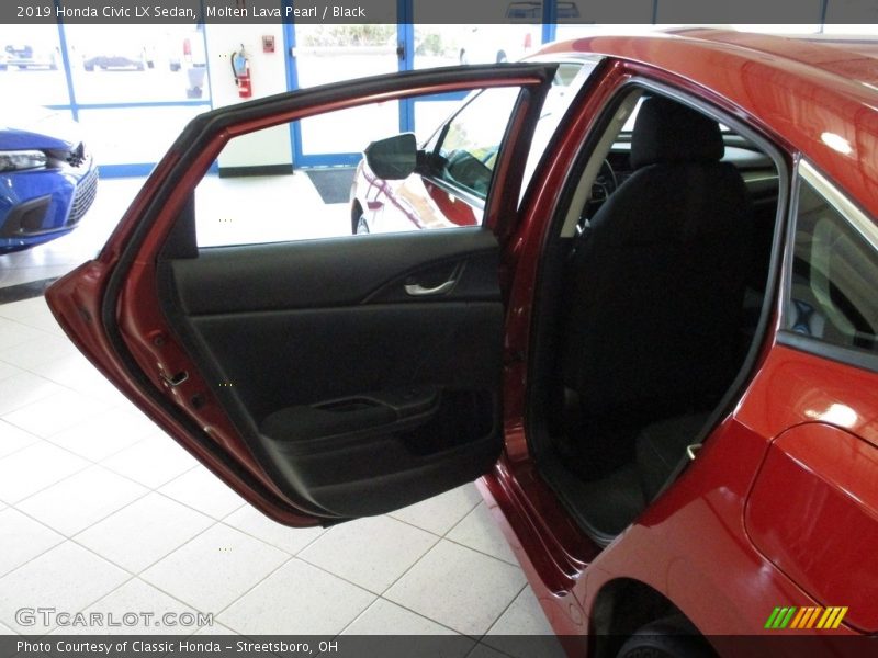Molten Lava Pearl / Black 2019 Honda Civic LX Sedan