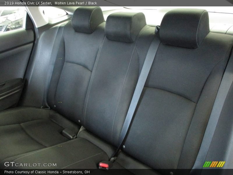 Molten Lava Pearl / Black 2019 Honda Civic LX Sedan