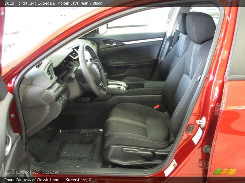 Molten Lava Pearl / Black 2019 Honda Civic LX Sedan