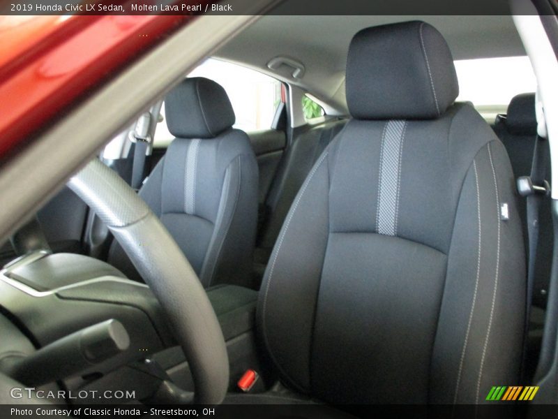 Molten Lava Pearl / Black 2019 Honda Civic LX Sedan