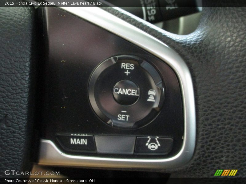 Molten Lava Pearl / Black 2019 Honda Civic LX Sedan