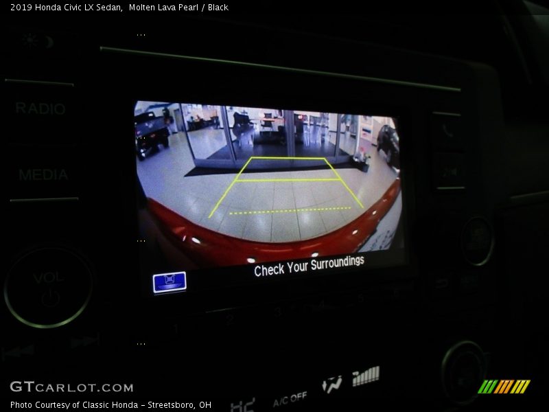 Molten Lava Pearl / Black 2019 Honda Civic LX Sedan
