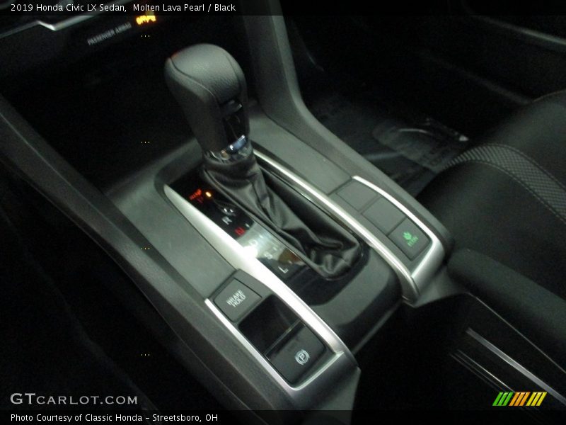 Molten Lava Pearl / Black 2019 Honda Civic LX Sedan