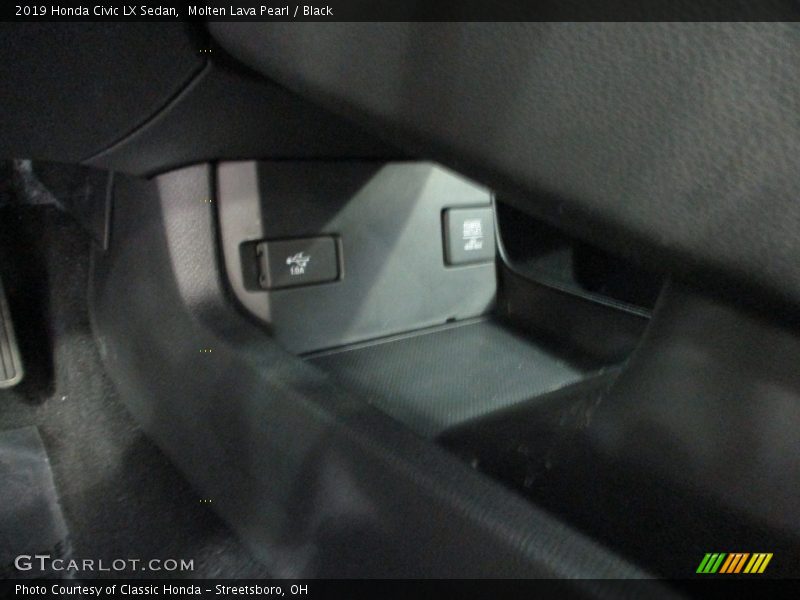 Molten Lava Pearl / Black 2019 Honda Civic LX Sedan