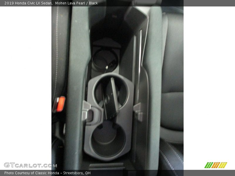 Molten Lava Pearl / Black 2019 Honda Civic LX Sedan