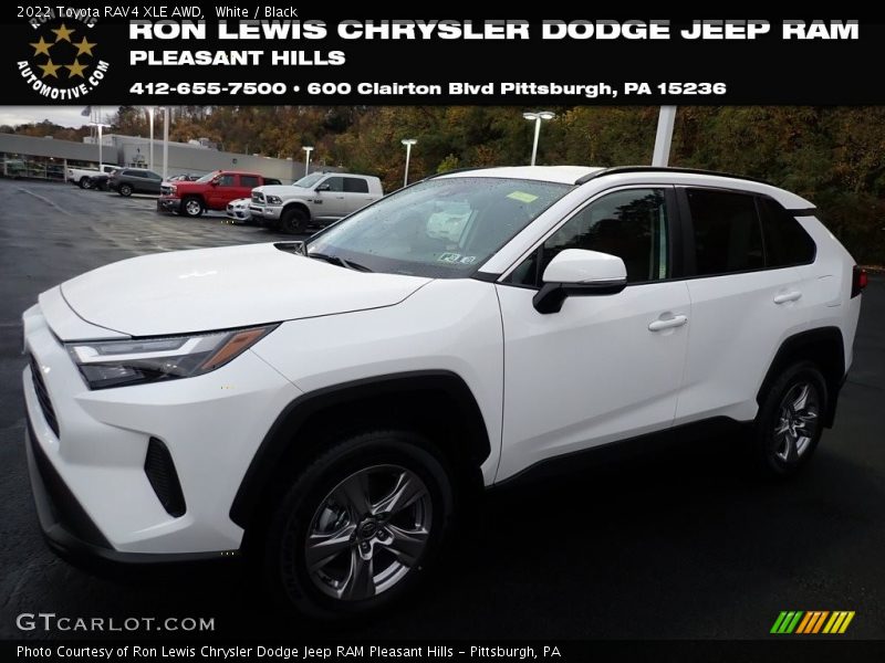 White / Black 2022 Toyota RAV4 XLE AWD