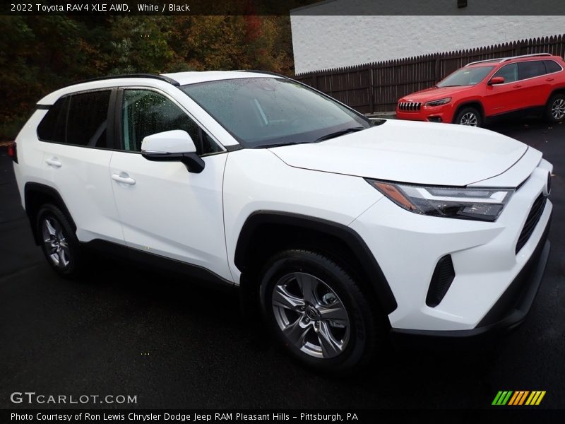White / Black 2022 Toyota RAV4 XLE AWD