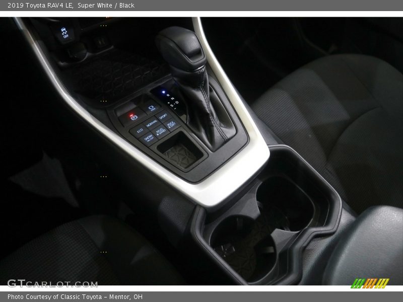 Super White / Black 2019 Toyota RAV4 LE