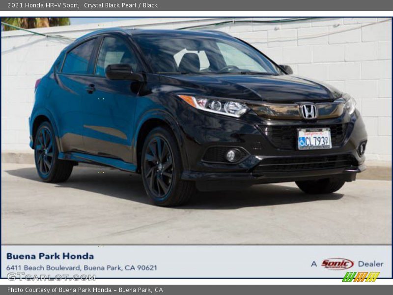 Crystal Black Pearl / Black 2021 Honda HR-V Sport