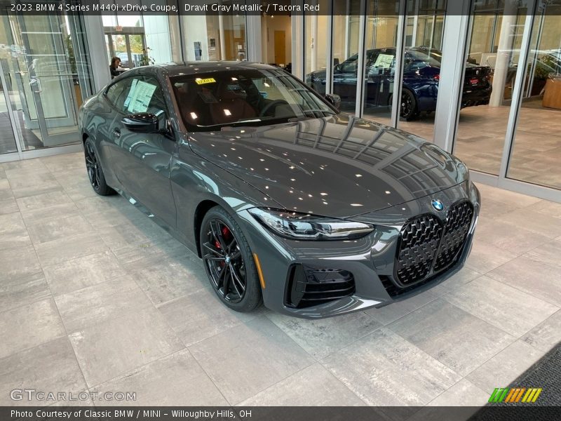 Dravit Gray Metallic / Tacora Red 2023 BMW 4 Series M440i xDrive Coupe