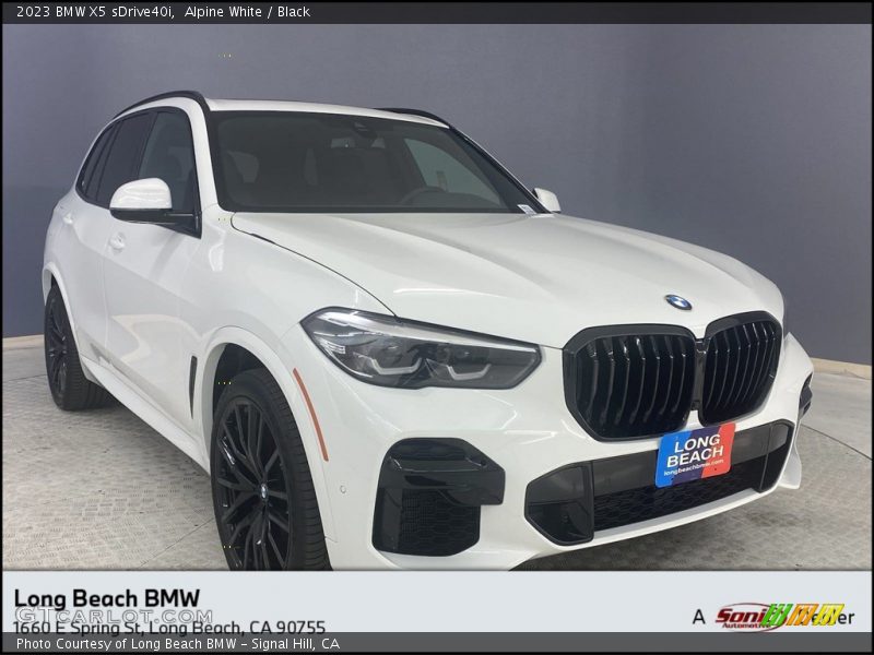 Alpine White / Black 2023 BMW X5 sDrive40i