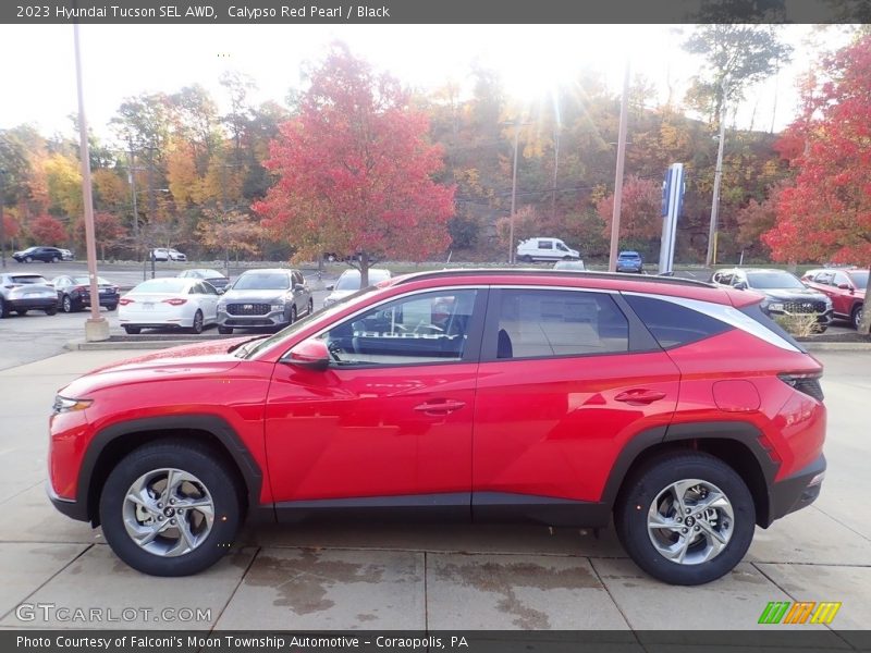 Calypso Red Pearl / Black 2023 Hyundai Tucson SEL AWD