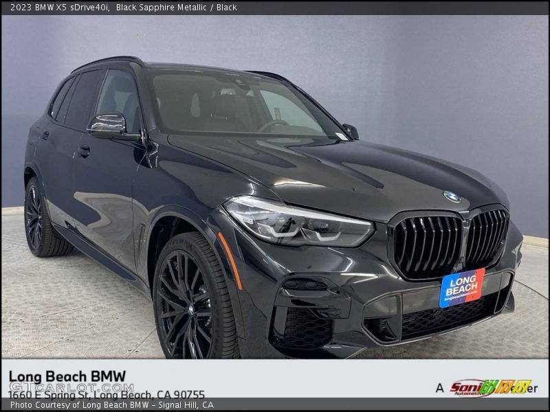 Black Sapphire Metallic / Black 2023 BMW X5 sDrive40i