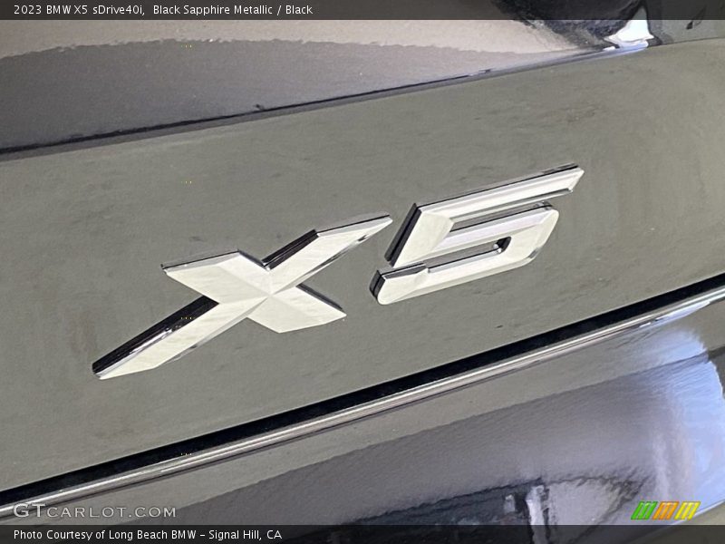 Black Sapphire Metallic / Black 2023 BMW X5 sDrive40i