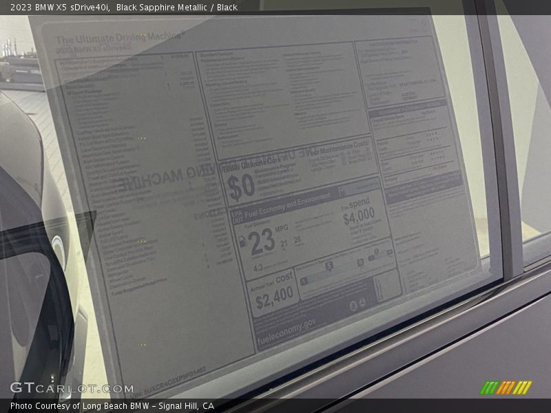 Black Sapphire Metallic / Black 2023 BMW X5 sDrive40i
