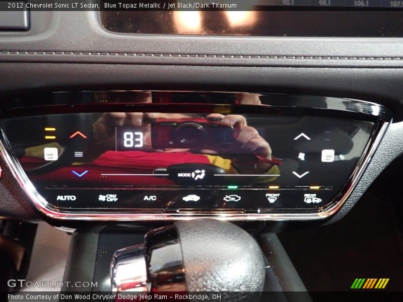 Blue Topaz Metallic / Jet Black/Dark Titanium 2012 Chevrolet Sonic LT Sedan