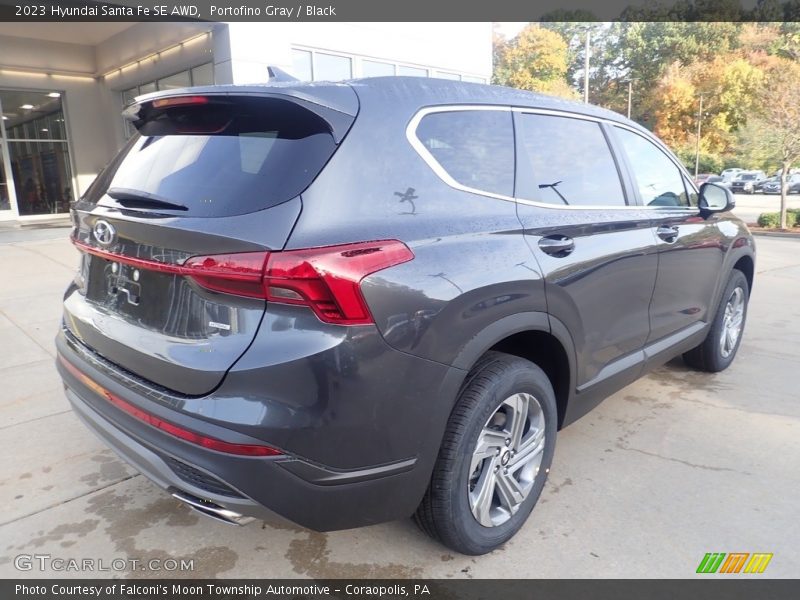 Portofino Gray / Black 2023 Hyundai Santa Fe SE AWD