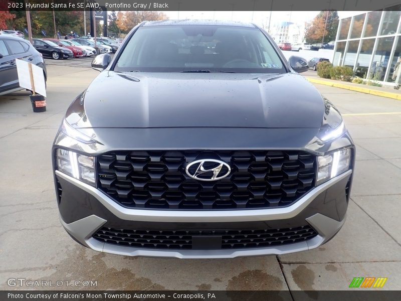 Portofino Gray / Black 2023 Hyundai Santa Fe SE AWD