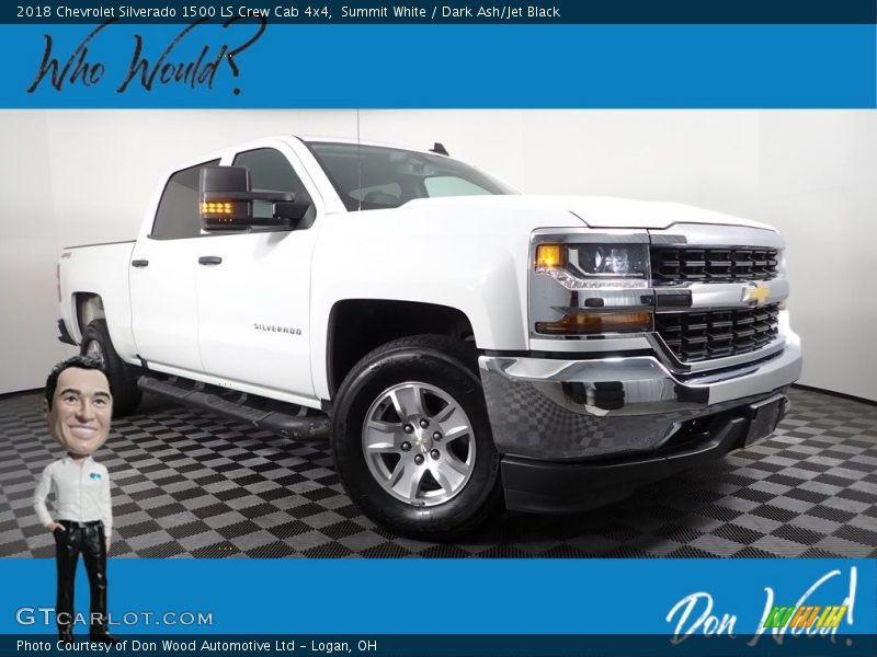 Summit White / Dark Ash/Jet Black 2018 Chevrolet Silverado 1500 LS Crew Cab 4x4