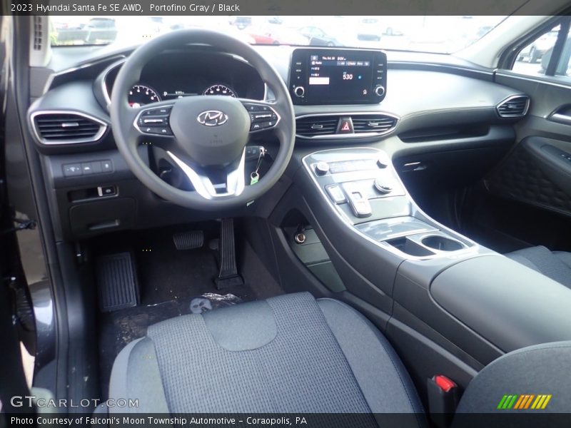 Portofino Gray / Black 2023 Hyundai Santa Fe SE AWD