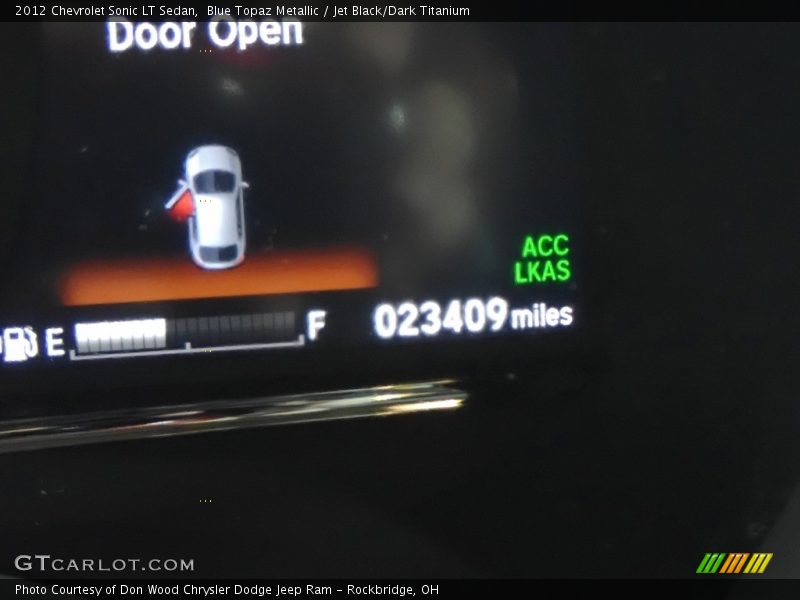 Blue Topaz Metallic / Jet Black/Dark Titanium 2012 Chevrolet Sonic LT Sedan