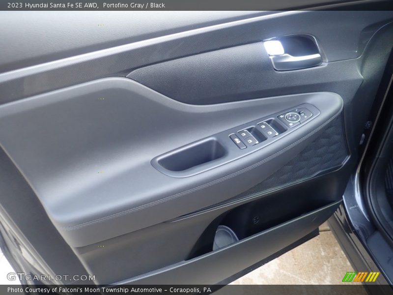 Portofino Gray / Black 2023 Hyundai Santa Fe SE AWD
